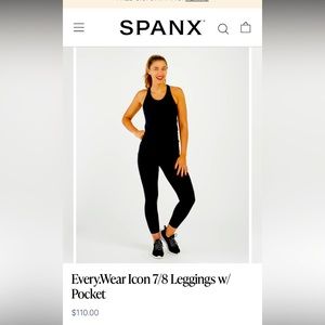 Spanx Every.Wear Icon 7/8 Leggings w/Pocket new with red tag removed